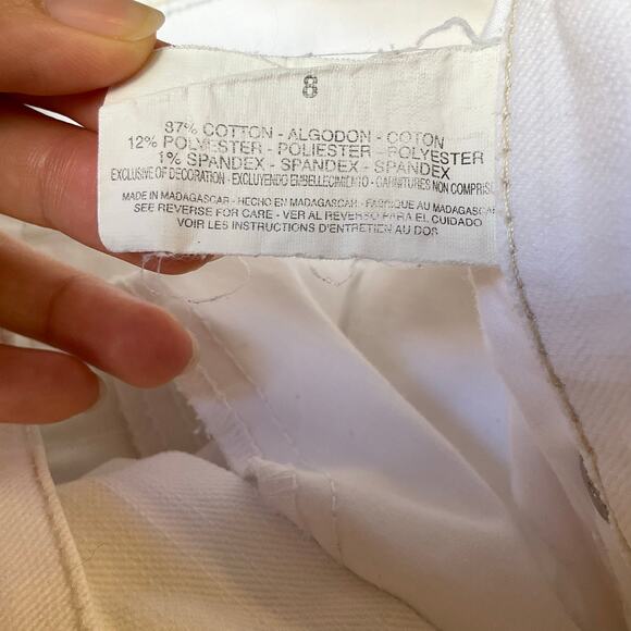 Gloria Vanderbilt Women Adriana Jeans size 8 White Straight Leg Mid Rise Bootcut - Picture 9 of 11